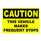 Caution This Vehicle Makes Frequent Stops Truck Decal