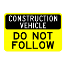 Construction Vehicle Do Not Follow Truck Decal