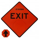 G84 Exit w/ Arrow Roll-Up Sign
