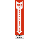 Fire Extinguisher w/ Do Not Block Truck Decal Arrow