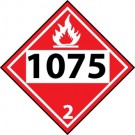 D.O.T. Flammable 1075 Class 2 Placard