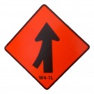 W4-1L Left Merge Roll-Up Sign