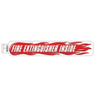 Fire Extinguisher Inside w/ Flames Decal