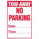 Temporary Tow-Away No Parking Sign